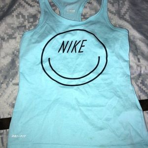 Girls Size S Nike tank top. Light Blue Dry fit